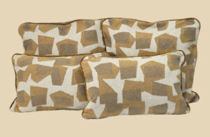 ensemble coussins beige marron camel : 4 coussins