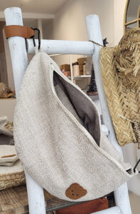 sac banane a langer beige marron