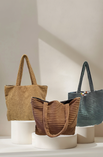 sac cabas laponi velours cotele